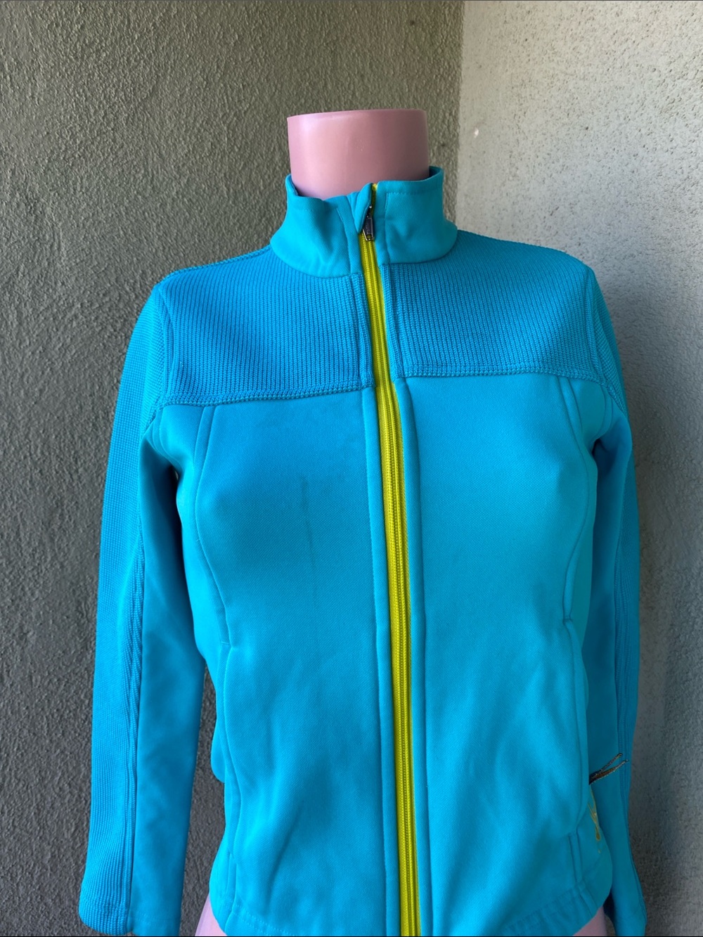 Spyder Turquoise Fleece Jacket with Embroidered Logo